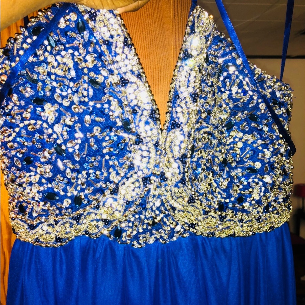 royal blue prom dress